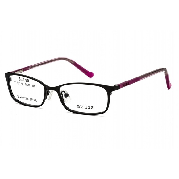 Guess Stainless Steel Glasses - GU9155-3 - Black & Pink | Comes w/ Case - Picture 1 of 6
